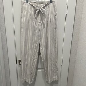 Tommy Hilfiger Tan and White Striped Pants